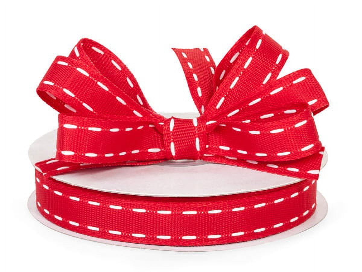 White + Red Ribbon Kit - Set of 5