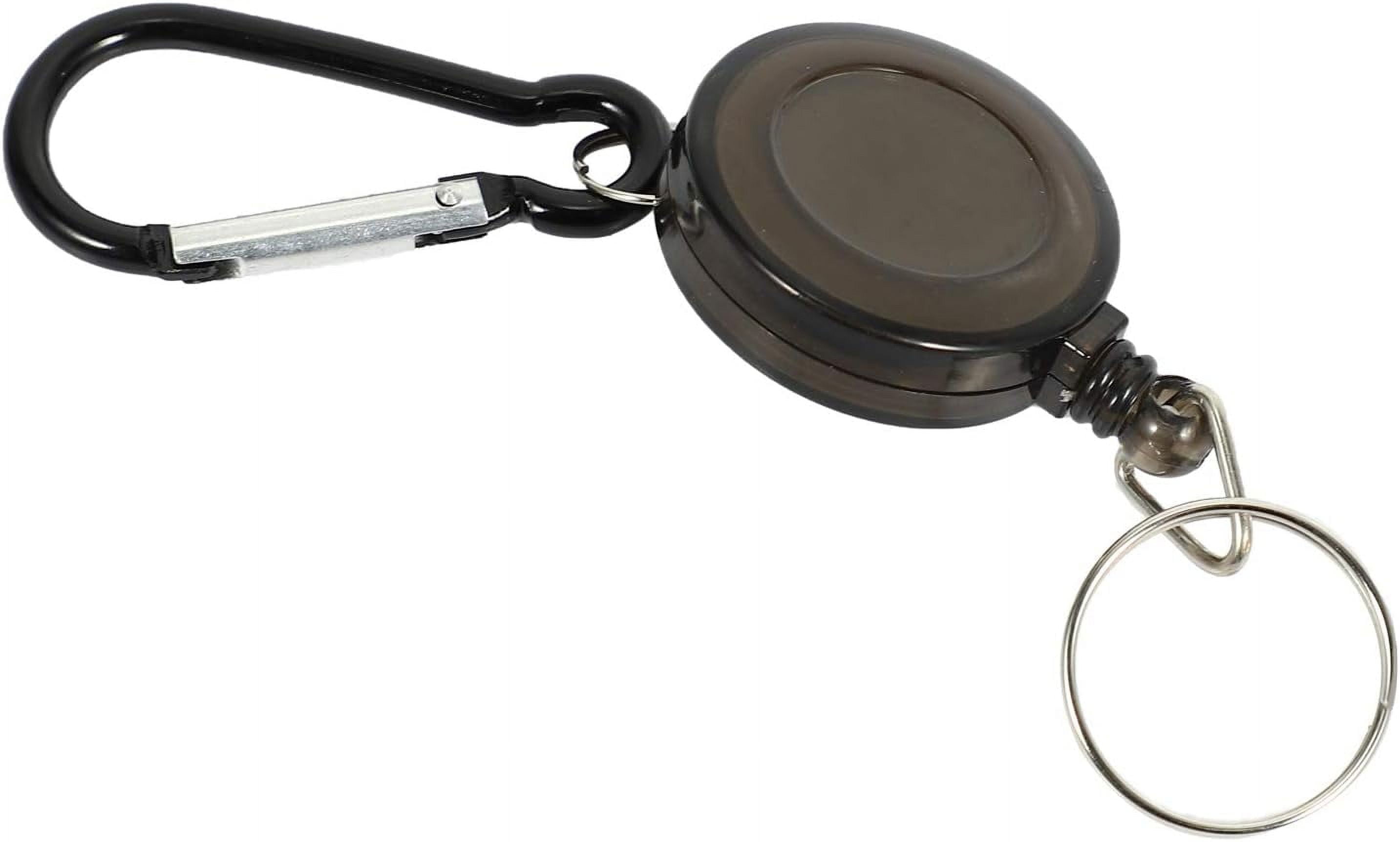Pack of 1 Retractable Badge Reel Key Ring Carabiner Belt Clip ID Card