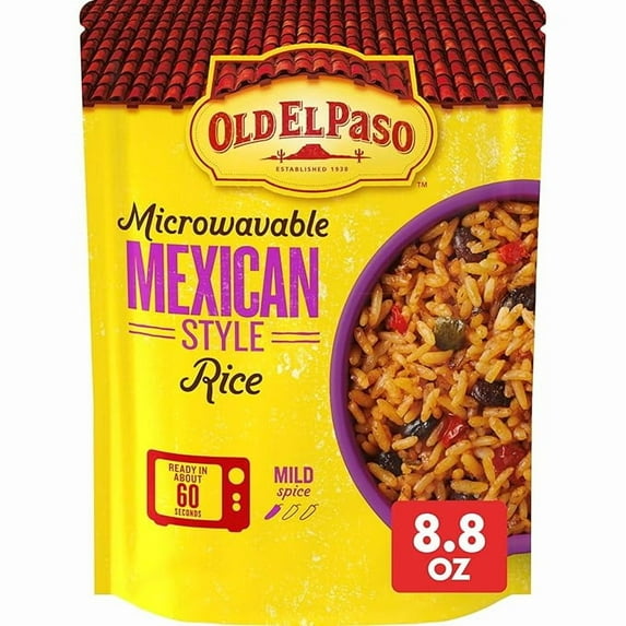Pack of 1 Rice, Mexican Style Rice, Microwavable Pouch, 8.8 oz