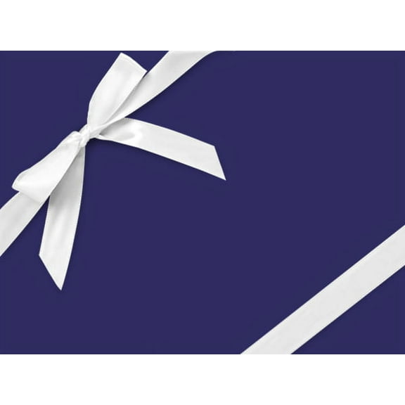 Pack of 1, Sapphire Blue 24" x 417' Half Ream Roll Gift Wrap for Holiday, Party, Kids' Birthday, Wedding & Special Occasion Packaging