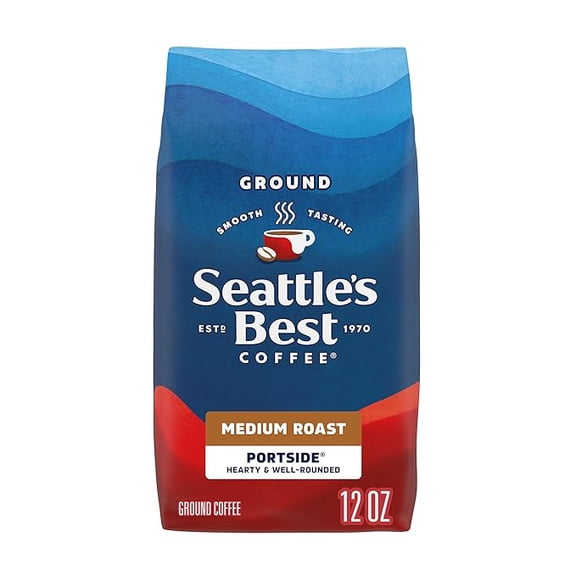 Pack of 1 Seattles Best Coffee, Medium Roast Ground Coffee, Portside, 100% Arabica, 1 Bag (12 oz)