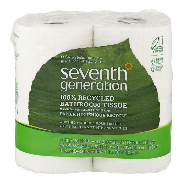 (Pack of 1) Seventh Generation White Toilet Paper 2ply 100 Recycled