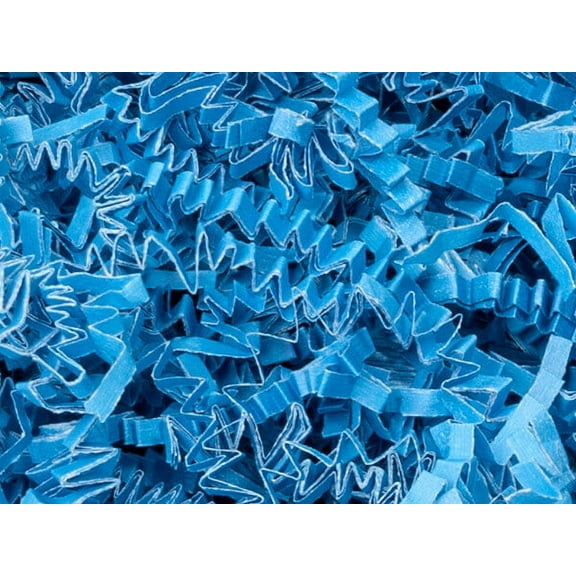 Pack of 1, Sky Blue Crinkle Cut Paper Shred 40 Lb Spring-Fill Shred for Baskets, Basket Boxes, Bags, Containers & Nested Boxes