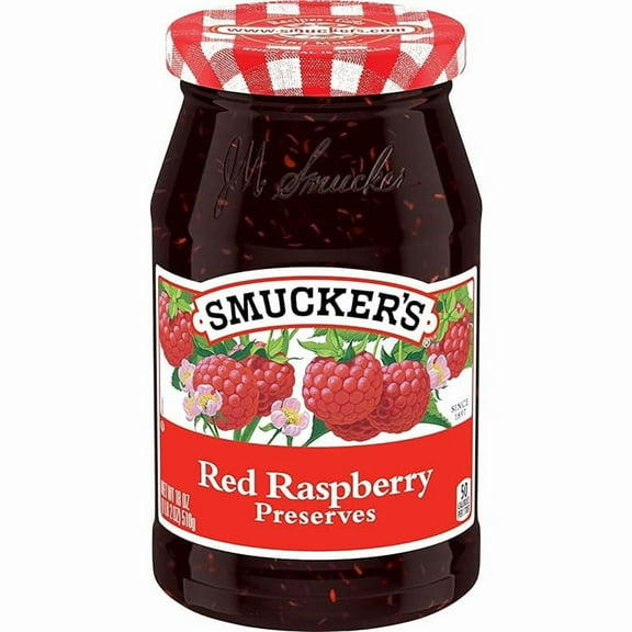 Pack of 1 Smucker's Red Raspberry Preserves, 18 Ounces