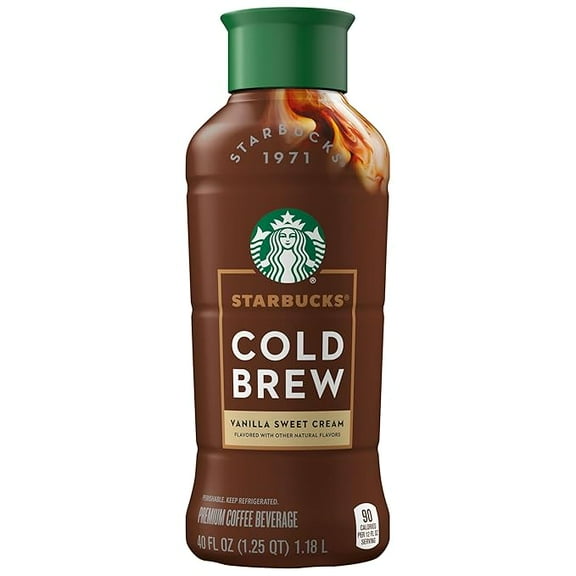 Pack of 1 Starbucks Cold Brew Splash Of Cream Vanilla, 40 Fl Oz
