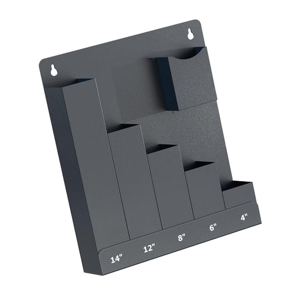 Pack of 1 Strong Metal Cable Tie Planner Wall Mount Vertical Storage Rack for Garage Workshop Dense Plan