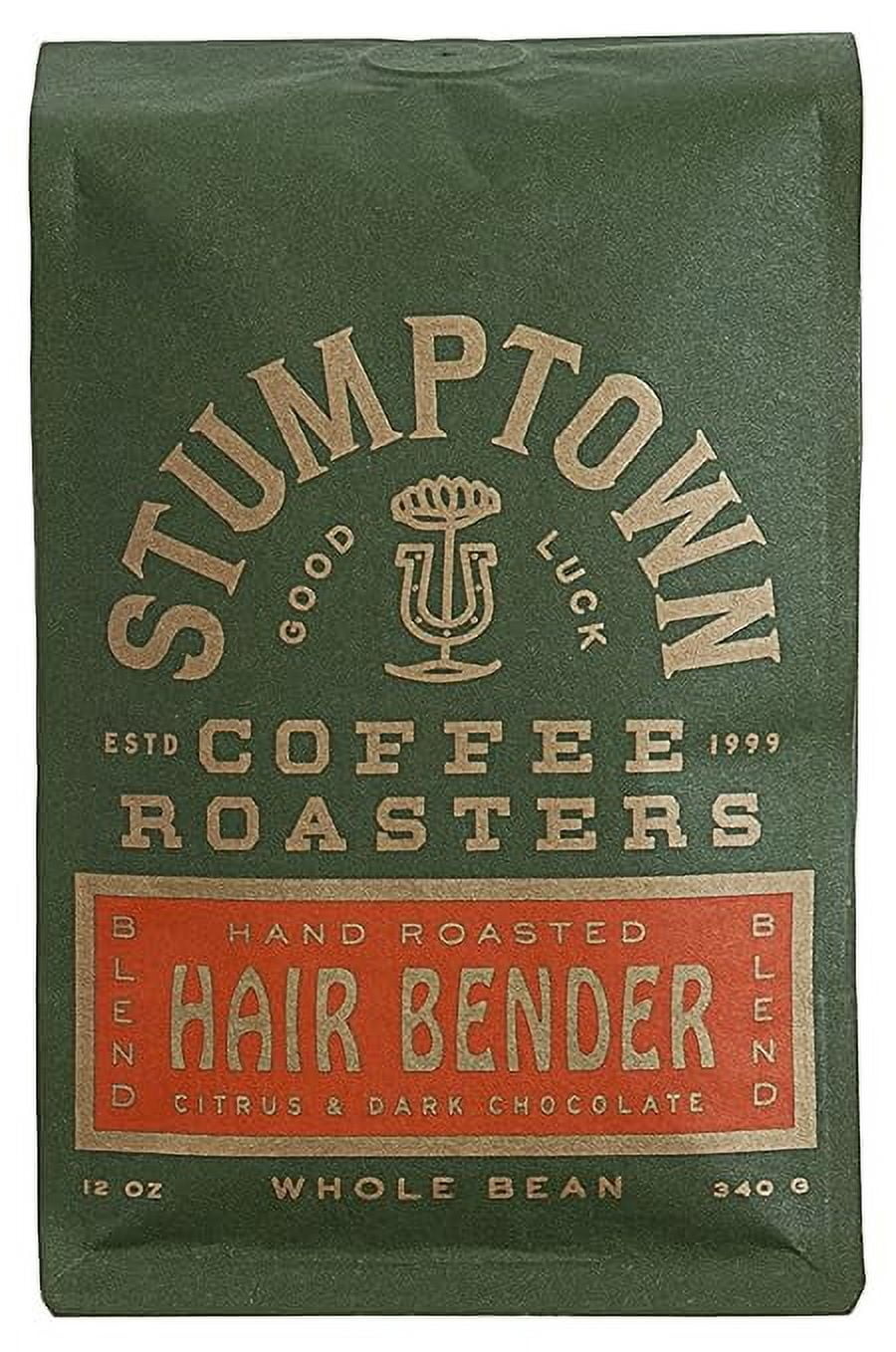 Pack of 1 Stumptown Coffee Roasters, Hair Bender - Whole Bean Coffee - 12 Ounce Bag, Flavor Notes of Citrus and Dark Chocolate