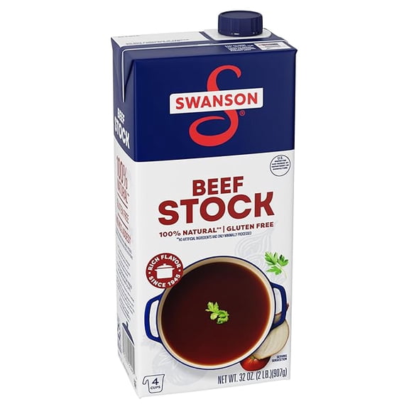 Pack of 1 Swanson 100% Natural Beef Stock, 32 oz Carton