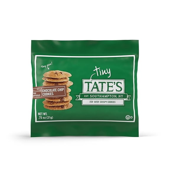 Pack of 1 Tate's Bake Shop Tiny Chocolate Chip Cookies, 10 Snack Packs