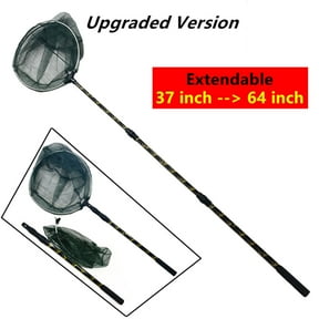 Pack of 1 Telescopic Folding Aluminum Handle Fishing Landing Net 3 Section Extending Pole (Upgraded Version)