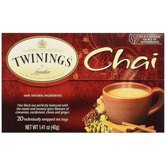 Pack of 1 Twinings Tea Chai Tea, 20 ct