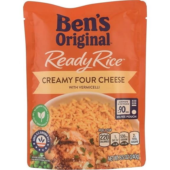 Pack of 1 Uncle Ben's Ready Rice Creamy Four Cheese, 8.5 Oz