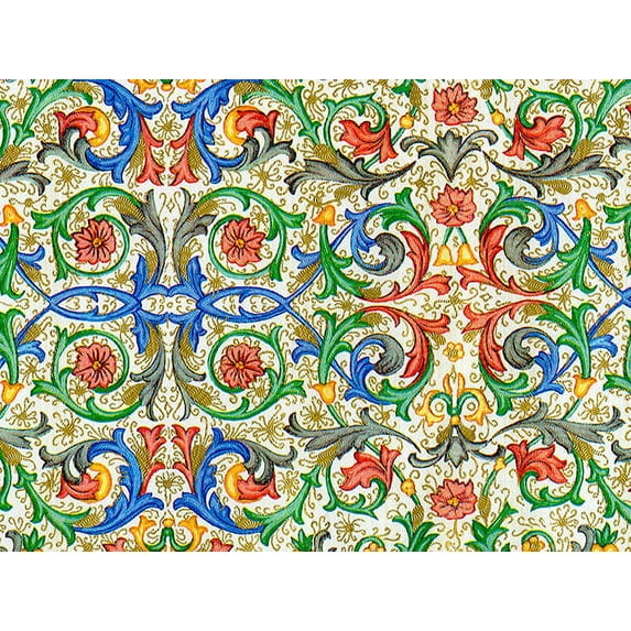 Pack of 1, Vintage Fillagree Embossed Wrapping Paper Roll, 26" x 417' For Party, Holiday & Events