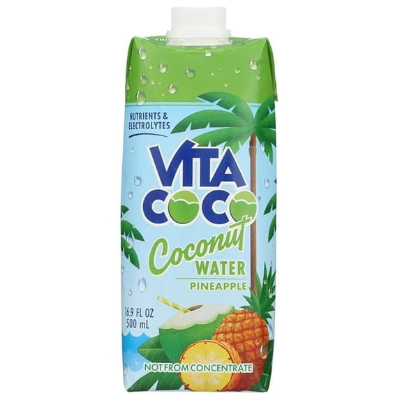Pack of 1 Vita Coco Coconut Water, Pineapple, 16.9 Fl Oz