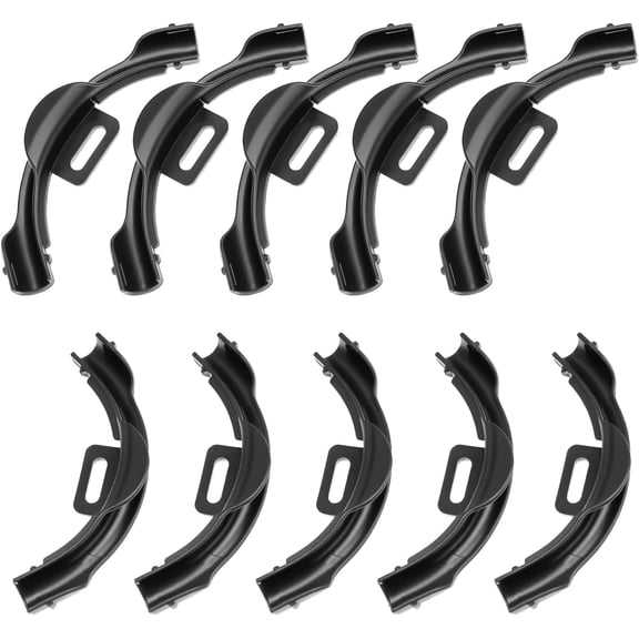 (Pack of 10) 1/2-Inch PEX Pipe 90-Degree Bend Support with Mounting Plate, Polymer Tubing Hanger, Compatible 1/2 in.