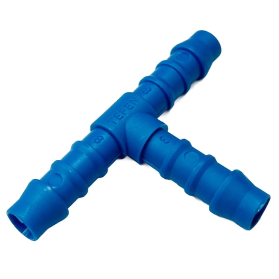 Pack of 10 12446448488 Connector Nylon TEE 8MM-8MM, Bulk