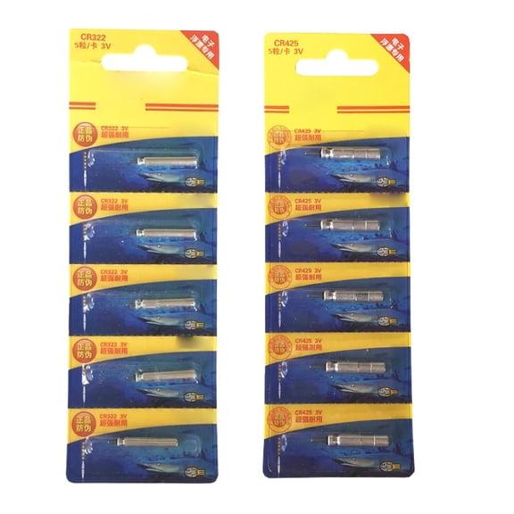 Pack of 10/20pc CR322 CR425 Electronic Night Glow Button 3V Pin Type Lithium Electronic Cells Batteries