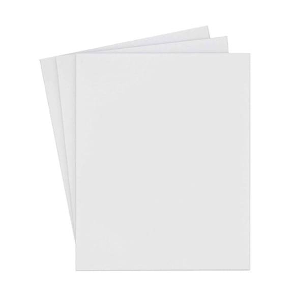 Pack of 10 8x10 3/16" White Foam Core Backings