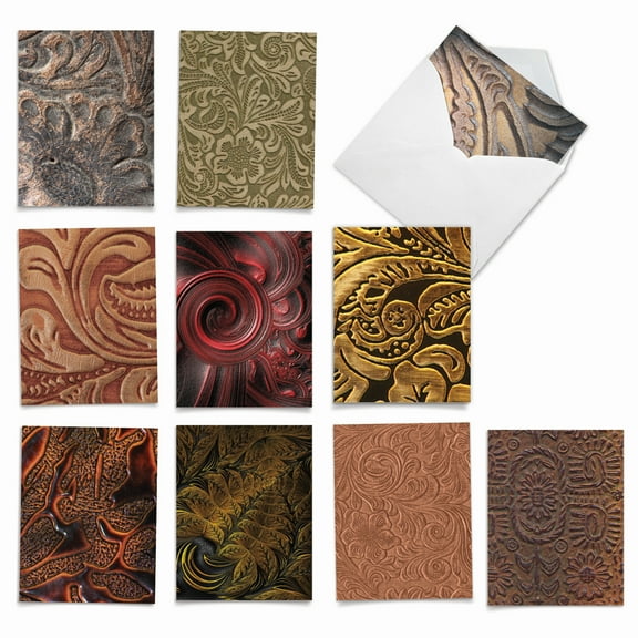 Pack of 10 All Occasion Blank Note Cards with Envelopes (4 x 5.12 Inch) - BOUND FOR GREATNESS