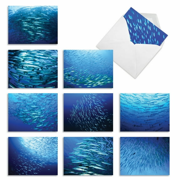 Pack of 10 All Occasion Blank Note Cards with Envelopes (4 x 5.12 Inch) - DEEP THOUGHTS M2012
