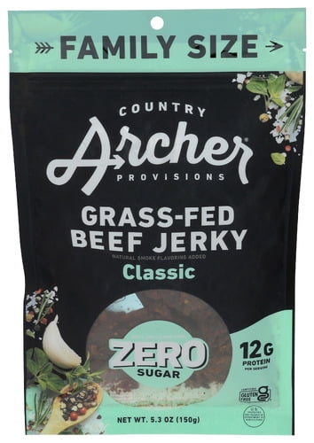 (Pack of 10) Archer Jerky Beef Zero Sugar Grass-Fed 5.3 oz