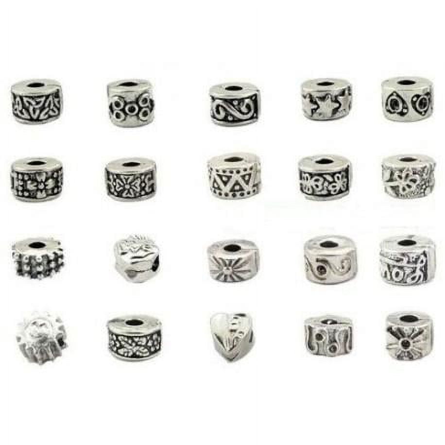 Wholesale PandaHall 20 Pcs Clip Lock Bead Charms with 20 Pcs