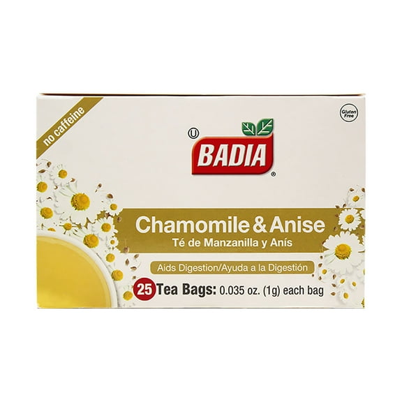 Pack of 10, Badia Chamomile & Anise Tea, 25 Tea Bags