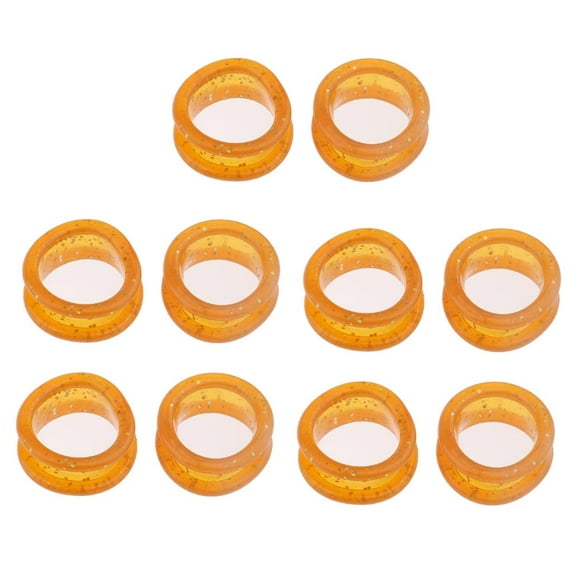 Pack of 10 Barber Hair Finger s Grips Inserts Soft for Trimming, Hairdressing , 3 Colors for Choose Orange