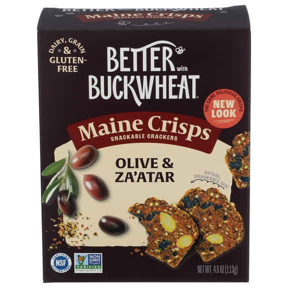Pack of 10 Better with Buckwheat Crisps Olive Za'atar 4 oz