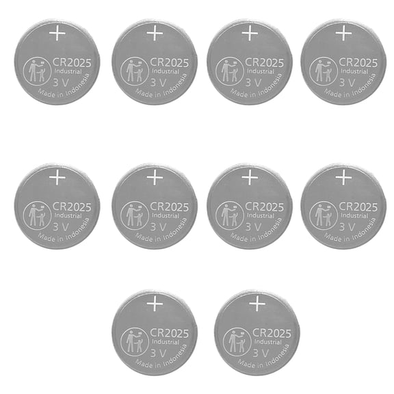 Pack of 10 CR2025 Button Coin Cell 3V For Watch Car Car Keyless Entry Remote Computer Motherboard
