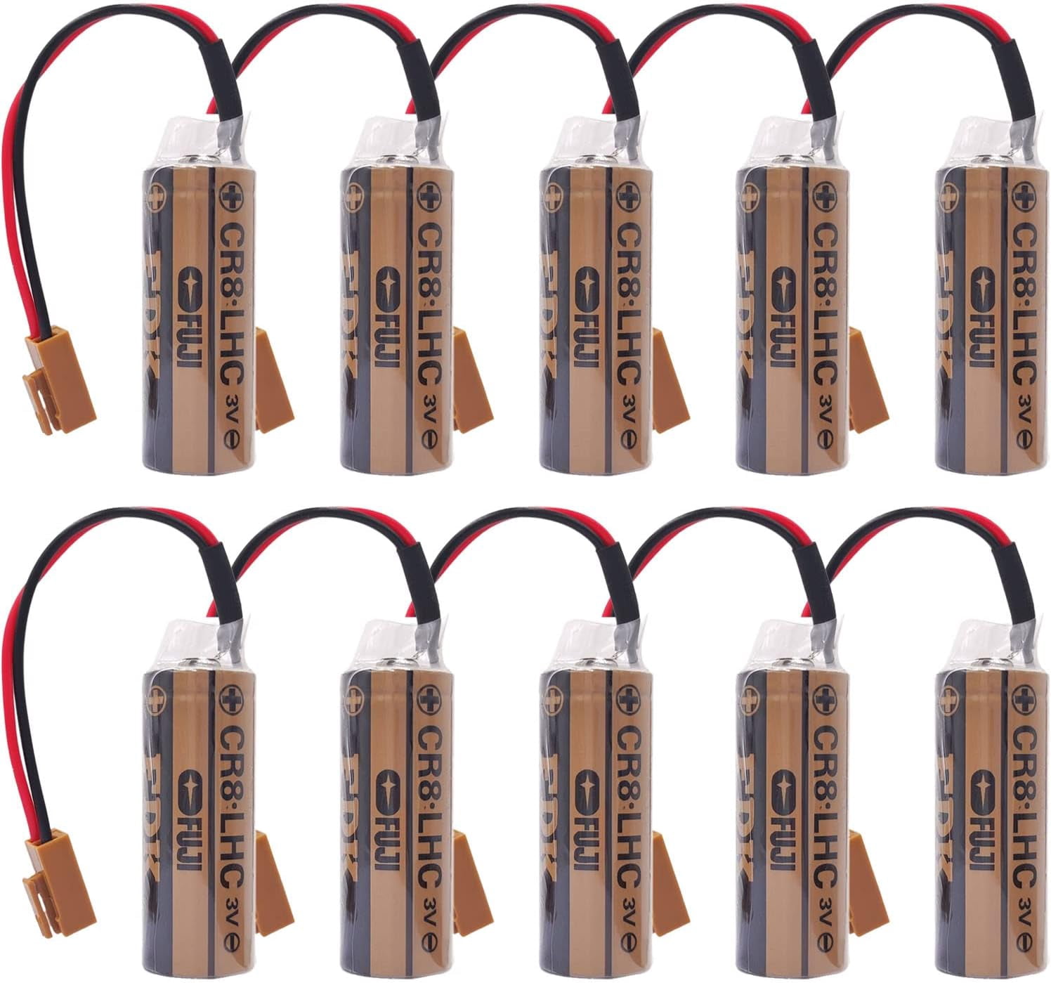 (Pack of 10) CR8-LHC 17450 3V Battery for Fuji FDK CR8.LHC Fanuc A98L ...