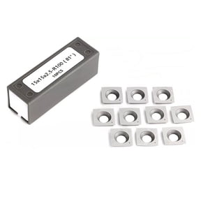 Pack of 10 Carbide Inserts 15mm x 15mm R100 Radius for Byrd Shelix Cutterheads