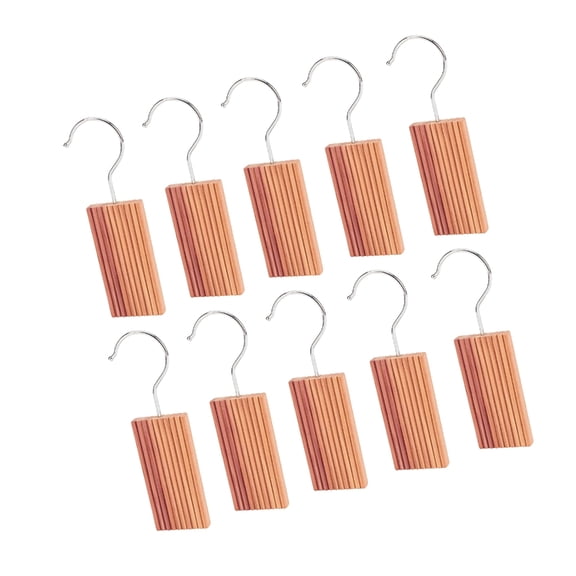 Pack of 10 Cedar Wood Cedar Block for Clothes Storage Natural Wood Air Purifications Cedar Hangups for Cabinet Shoecase