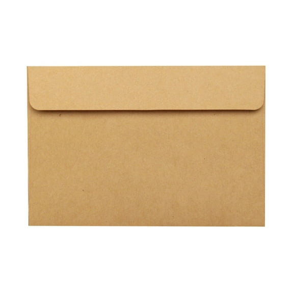Pack of 10 Colorful Vintage Envelopes Retro Kraft Paper Envelope 6'' x 4'' for A6 Papers 6'' Photos Wedding Baby Shower