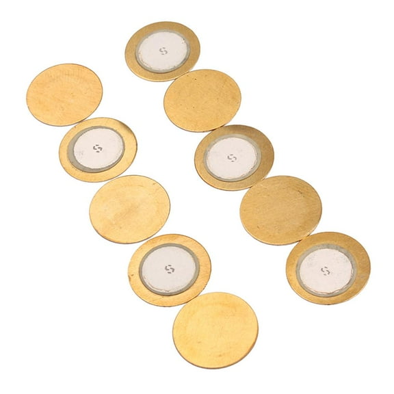Pack of 10 Copper 35mm Piezo Disc Transducer for Guitar Drum Microphone Parts