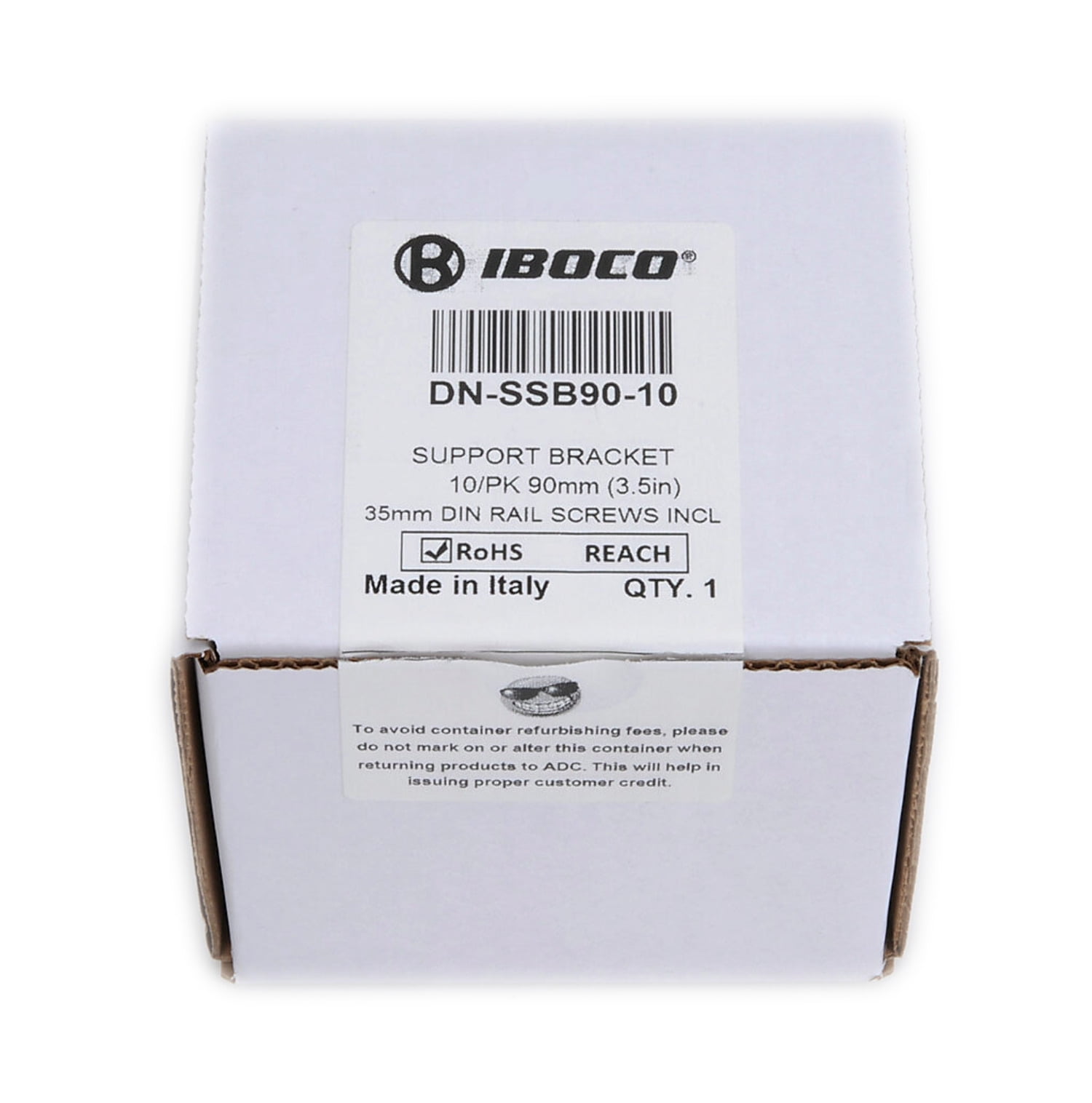 Pack of 10 DN-SSB90-10 Support Bracket, 90mm (3.5in), 10/PK, 35mm Din Rail Screw, RoHS