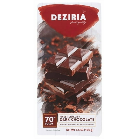 (Pack of 10) Deziria Dark Chocolate 70 Percent 3.5 oz Bar