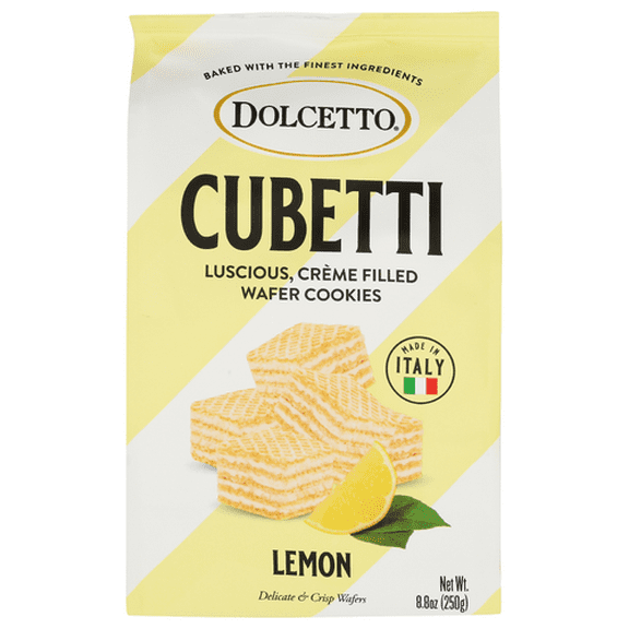 (Pack of 10) Dolcetto Wafer Cubetti Lemon Cream 8.8 Oz