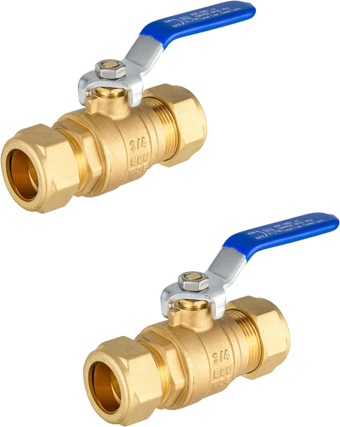 (Pack of 10) EFIELD 3/4 Inch Compression Heavy Duty Full Port Ball