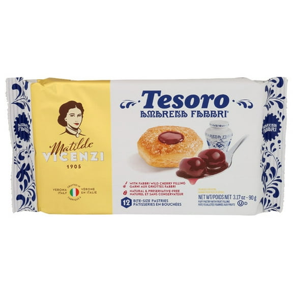(Pack of 10) Fabbri Pastry Cherry Fill Tesoro 3.17 Oz