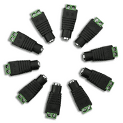 Pack of 10 Female 12V DC Power Connectors 5.5mm Jack Adapter by SatelliteSale