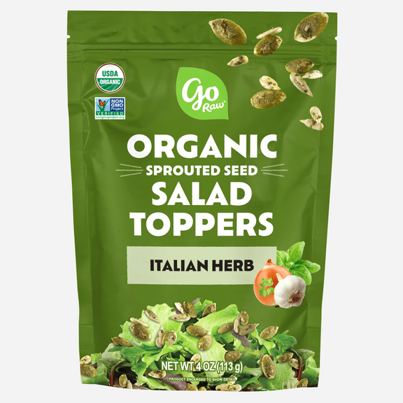 (Pack of 10), Go Raw Italian Herb Salad Toppers, 4 oz