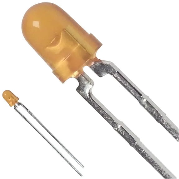 Pack of 10 HLMP-1450 LED YELLOW DIFFUSED T-1 T/H