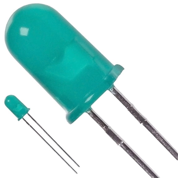 Pack of 10 HLMP-3507 LED Green Diffused T-1 3/4 T/H Radial