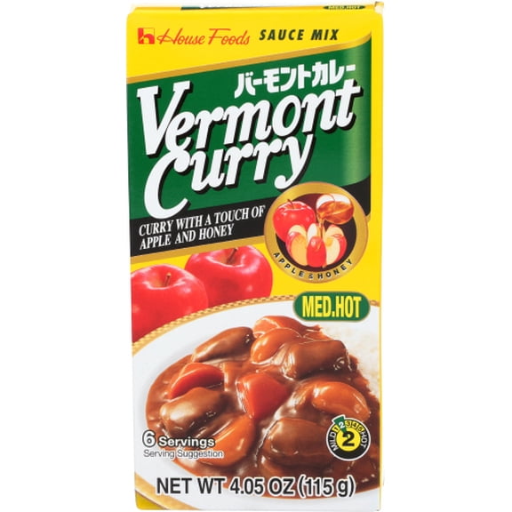 (Pack of 10) House Foods Mix Sauce Curry Vermont Medium 4.05 oz
