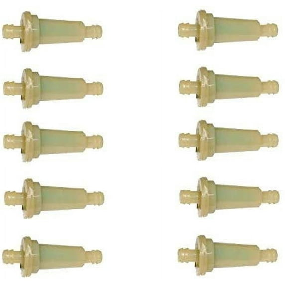 Pack of 10 In Line Fuel Filters 3/16 x 1/4" For multiple Snowmobiles / ATVs / UTVs