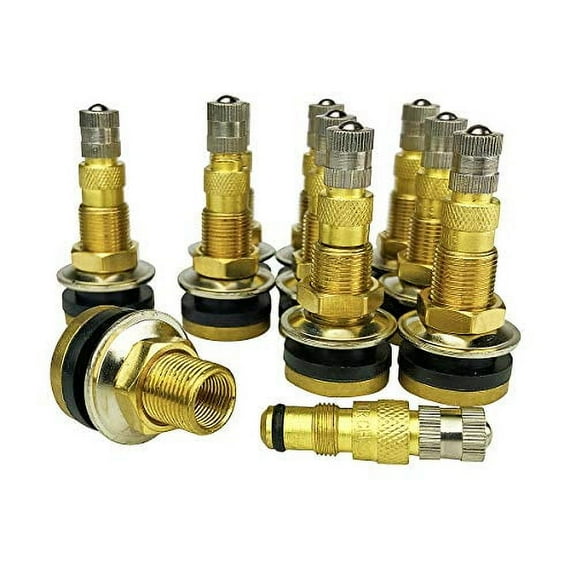 Pack of 10 Kex TR618A Air / Liquid Valve Stems for Industrial Agricultural wheels