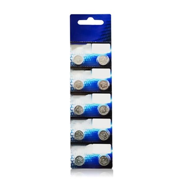 Pack of 10 LR43 AG12 Alkaline Button Cell Batteries for Small Electronics and Toy