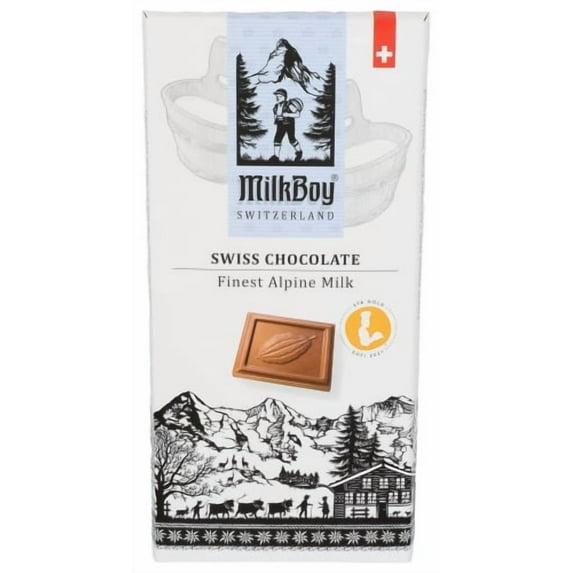 Pack of 10 MILKBOY Swiss Chocolate Bars Alpine Milk 3 oz