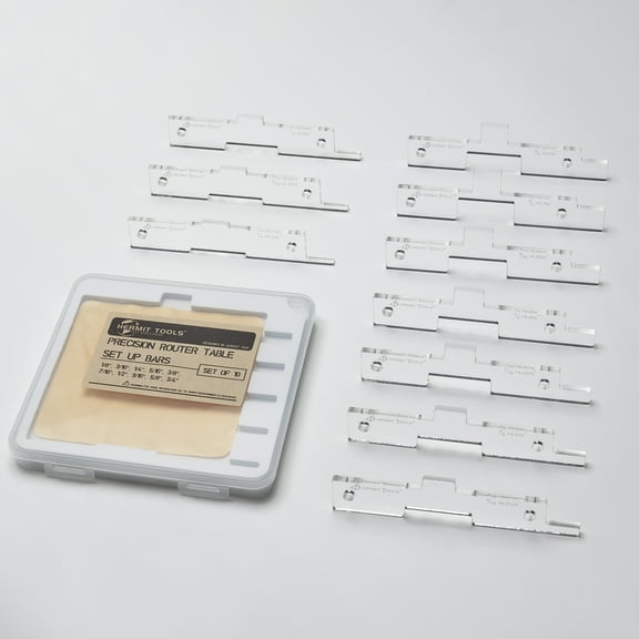 Pack of 10 Made of Hardened-Acrylic 1/4" Router Table Set Up Bars Replace for Woodworking Precision Tool Set